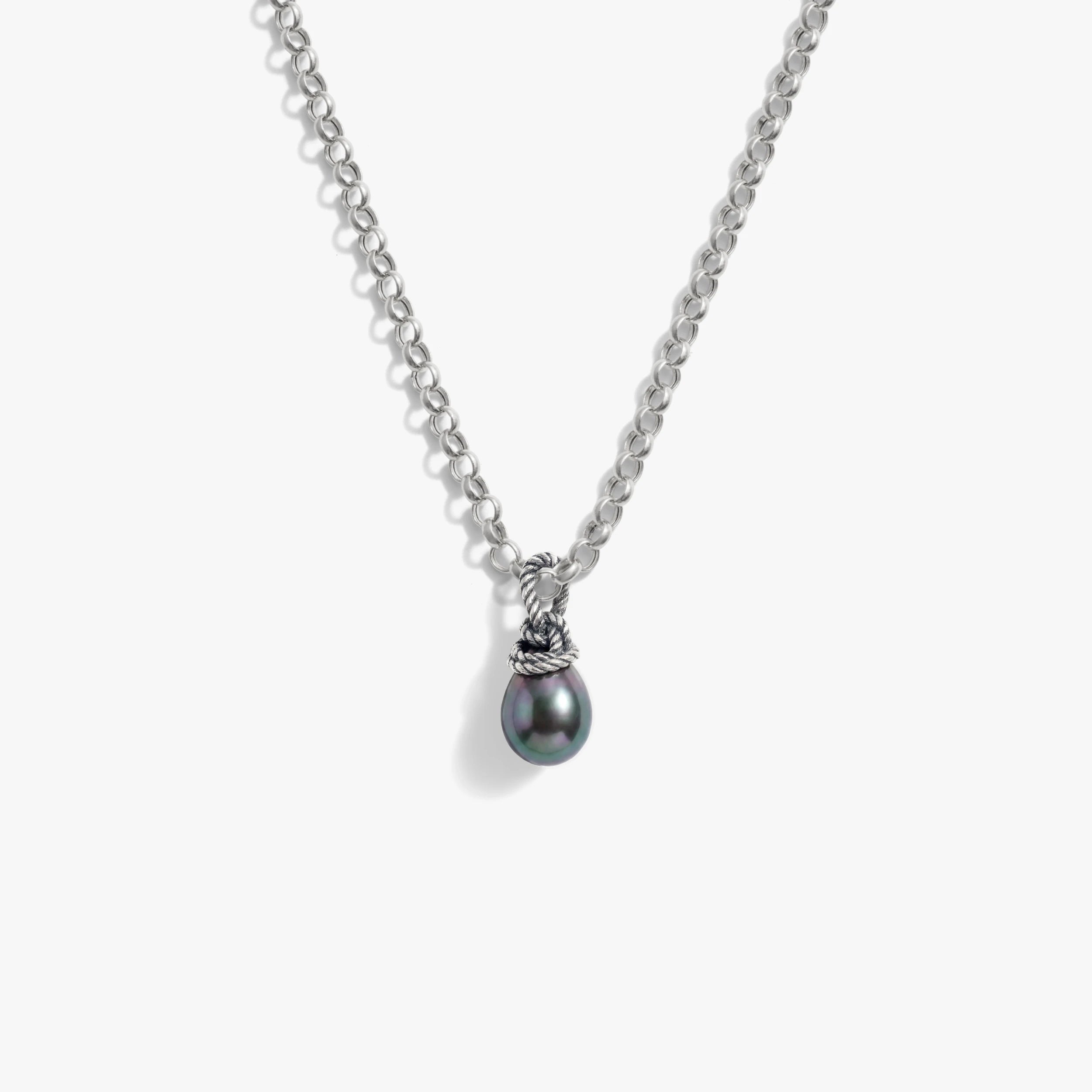 Awe Inspired Necklaces 925 Sterling Silver / 16'' - 18'' Adorned Pearl Necklace