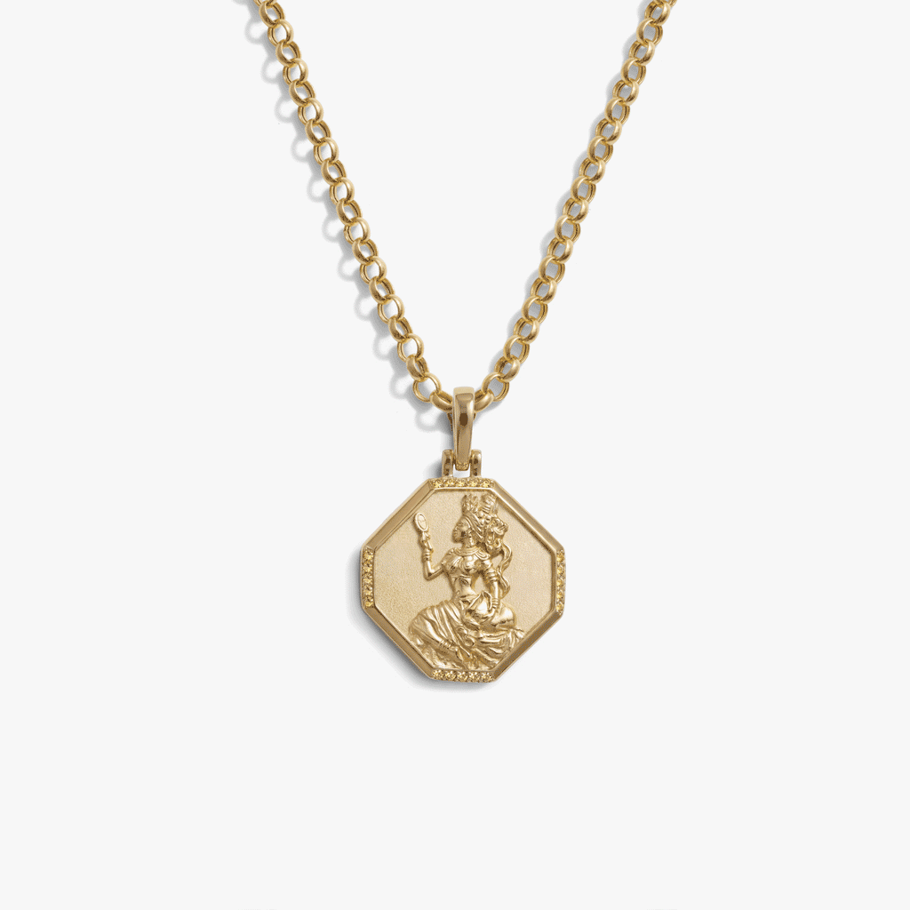 Awe Inspired Necklaces 14K Gold Vermeil / 16'' - 18'' Oshun Goddess Necklace