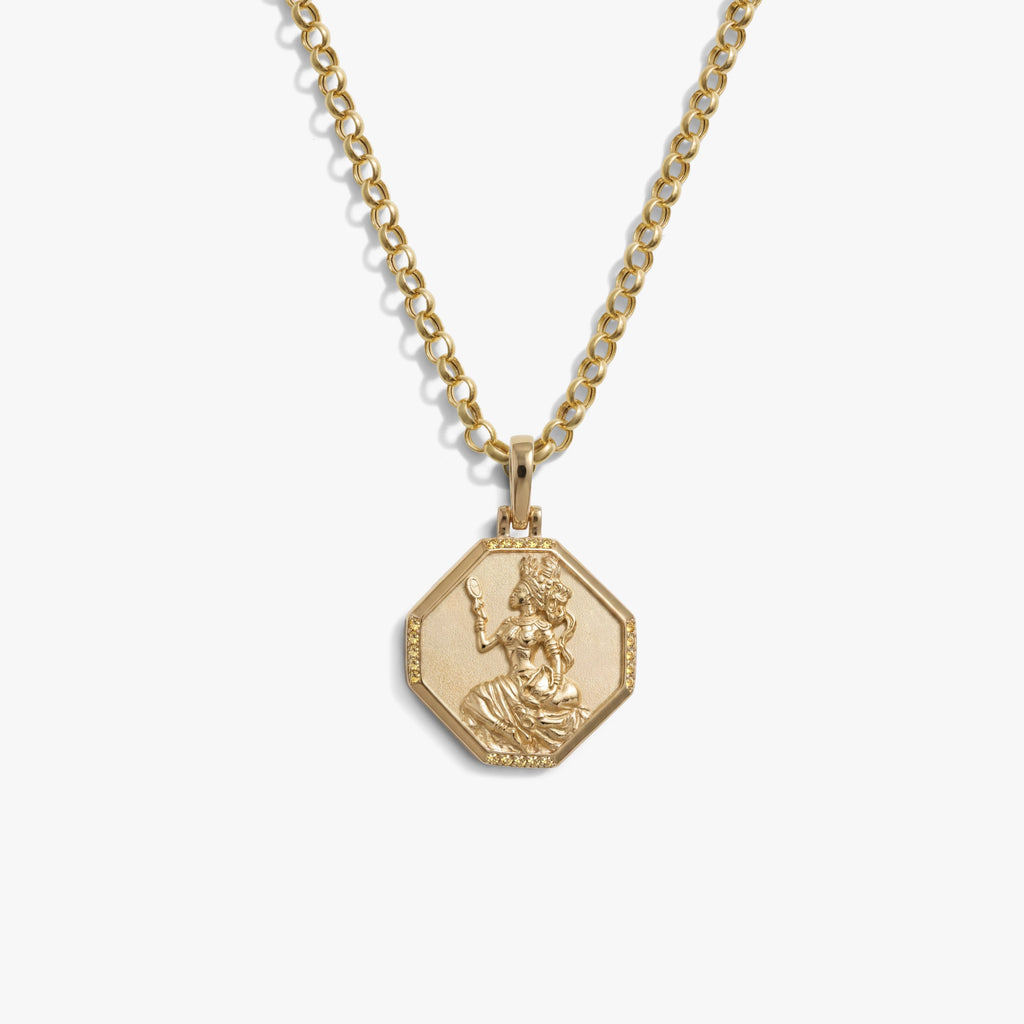 Awe Inspired Necklaces 14K Gold Vermeil / 16'' - 18'' Oshun Goddess Necklace