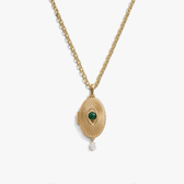 Awe Inspired Necklaces 14K Gold Vermeil / 16'' - 18'' Lover's Eye Locket Necklace