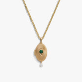 Awe Inspired Necklaces 14K Gold Vermeil / 16'' - 18'' Eye Locket Necklace