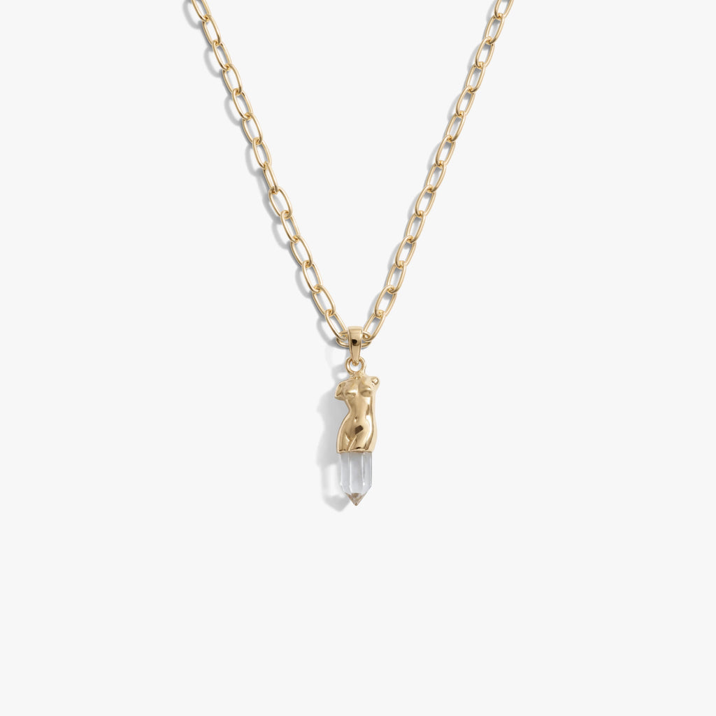Awe Inspired Necklaces 14K Gold Vermeil / 18'' Classical Bust Pendant Necklace