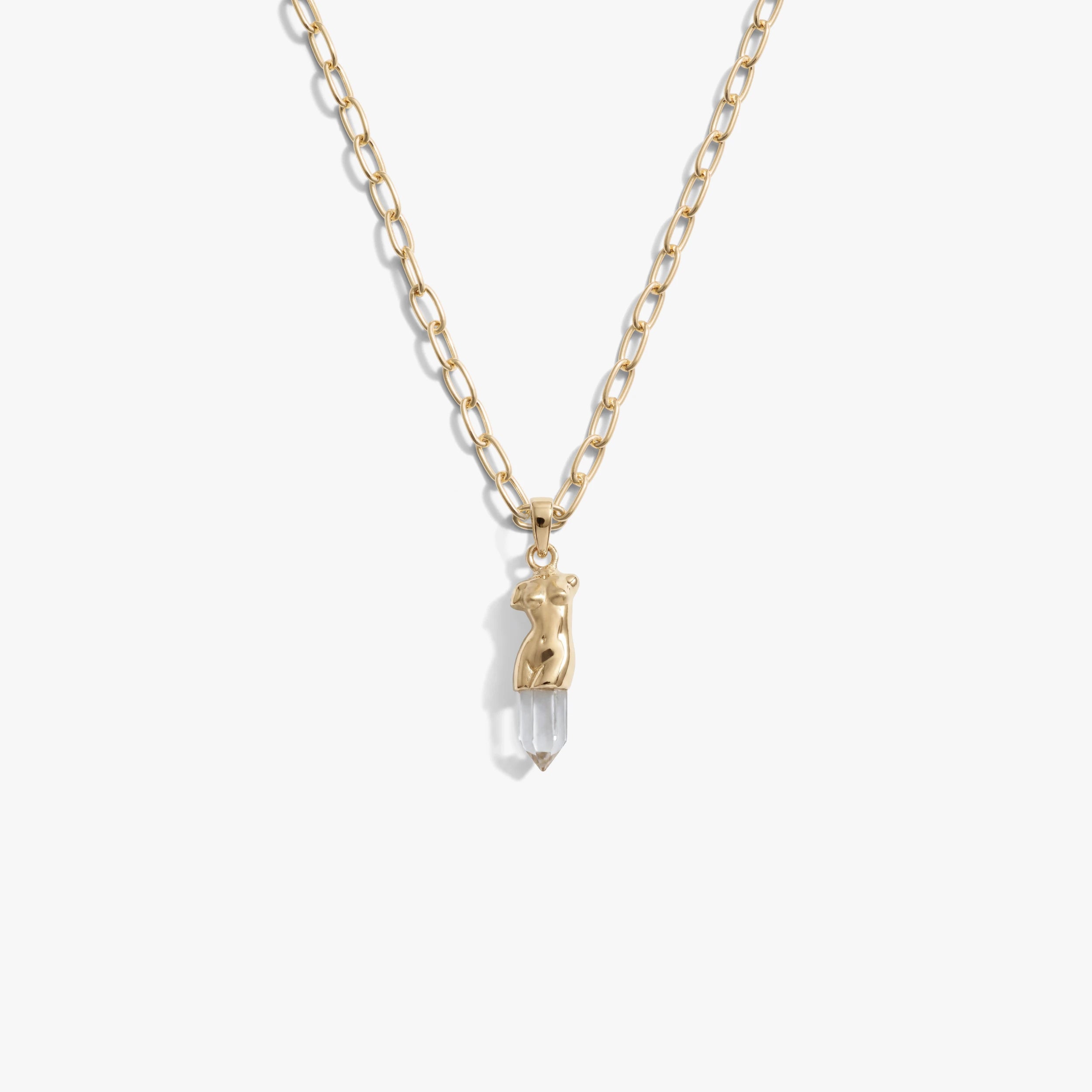 Awe Inspired Necklaces 14K Gold Vermeil / 18'' Classical Bust Pendant Necklace