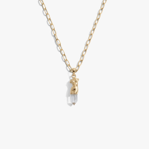 Awe Inspired Necklaces 14K Gold Vermeil / 18'' Classical Bust Pendant Necklace