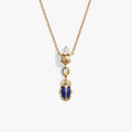 Awe Inspired Necklaces 14K Gold Vermeil / Tiger's Eye Deathwatch Beetle Collector Necklace