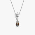 Awe Inspired Necklaces 925 Sterling Silver / Tiger's Eye Deathwatch Beetle Collector Necklace