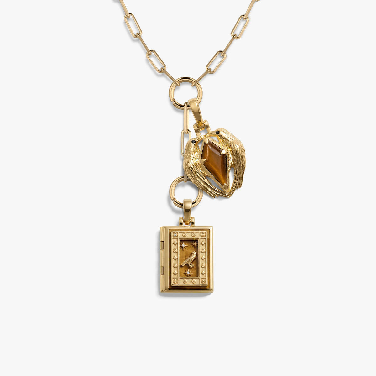 Awe Inspired Necklaces 14K Gold Vermeil Charms & Incantations Collector Lariat