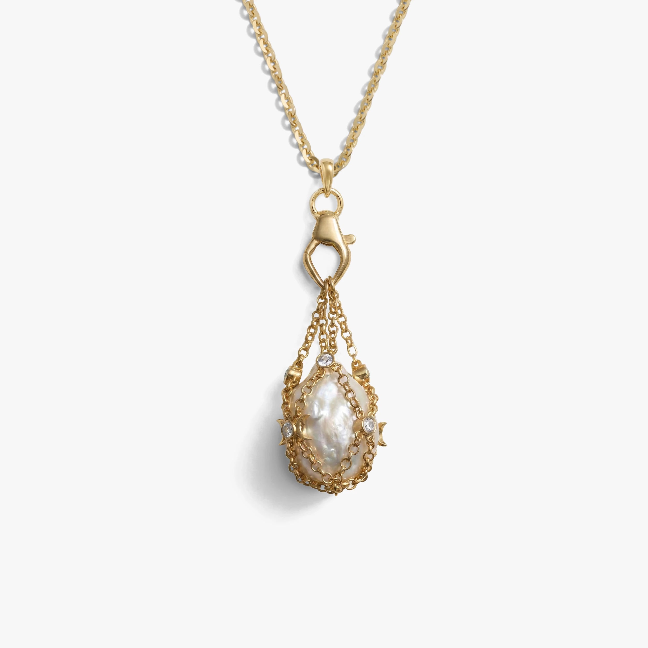 Awe Inspired Necklaces 14K Gold Vermeil / 16'' - 18'' Wishing Stone Necklace