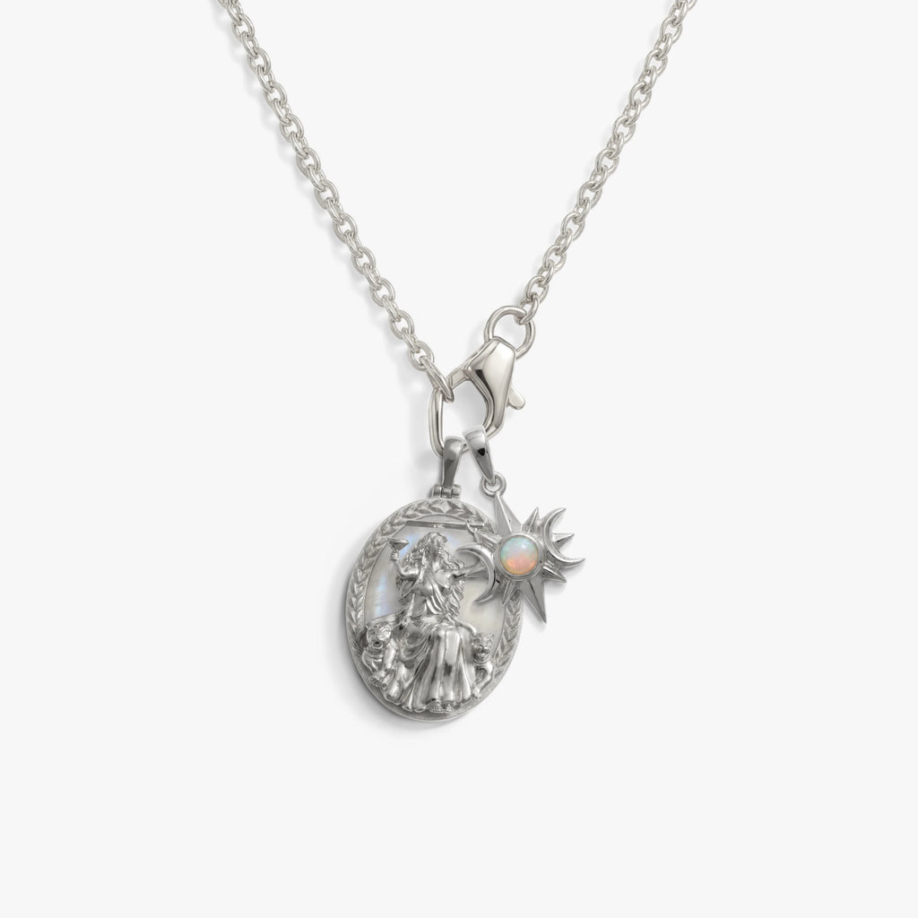 Awe Inspired Necklaces 925 Sterling Silver The Sorceress Charm Necklace
