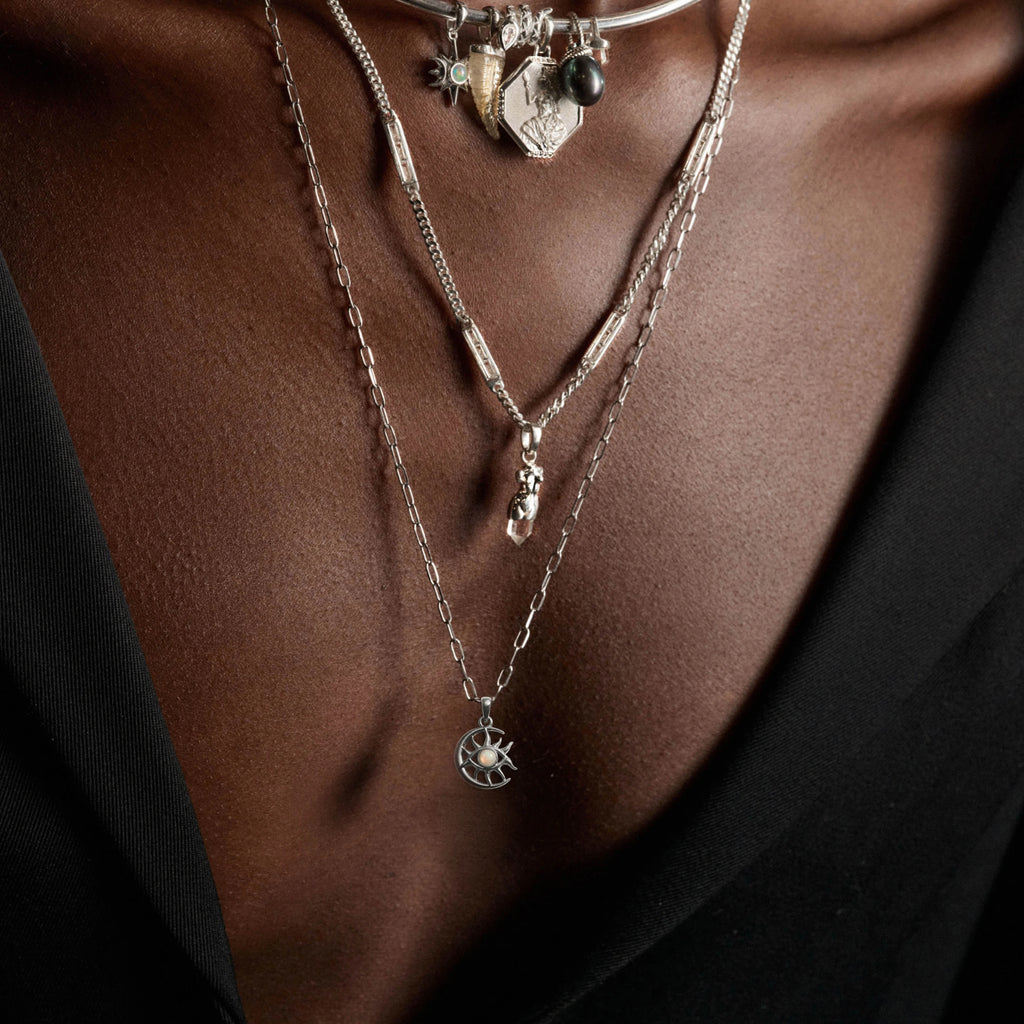 Awe Inspired Necklaces Cosmic Moon Eye Necklace
