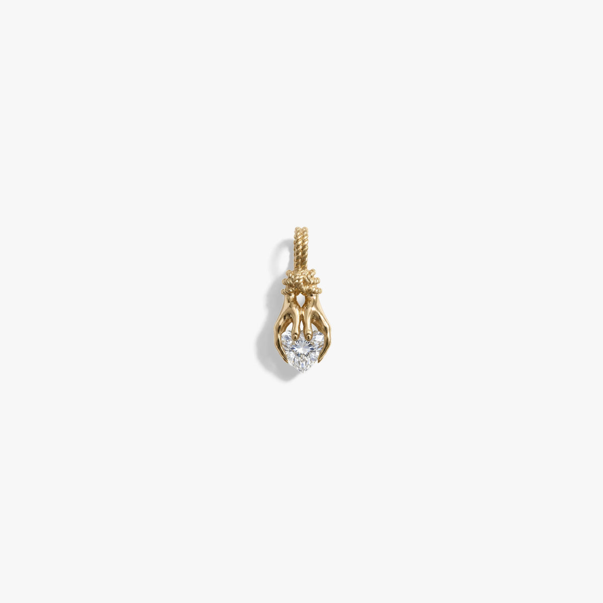 Awe Inspired Pendants White Sapphire Hands of Fate Gemstone Charm