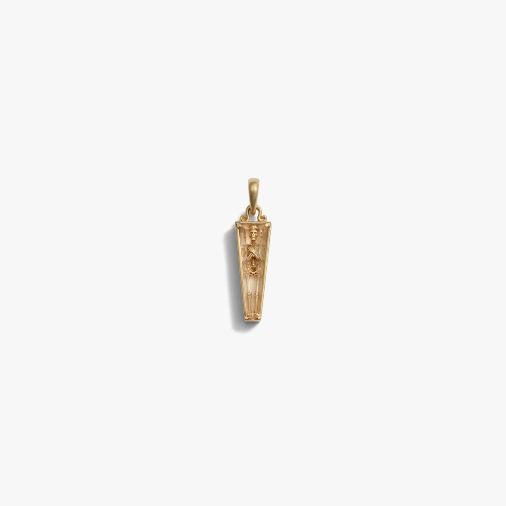 Awe Inspired Pendants 14K Gold Vermeil Memento Mori Reliquary Pendant