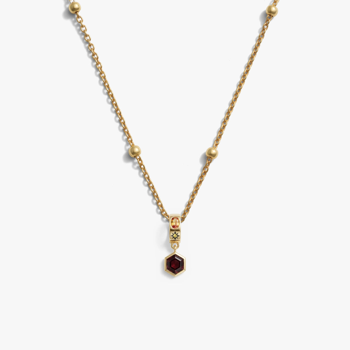 Awe Inspired Necklaces 14K Gold Vermeil / Earthly / 16'' - 18'' Aura Slider Bead Necklace