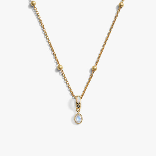 Awe Inspired Necklaces 14K Gold Vermeil / Ethereal / 16'' - 18'' Aura Slider Bead Necklace