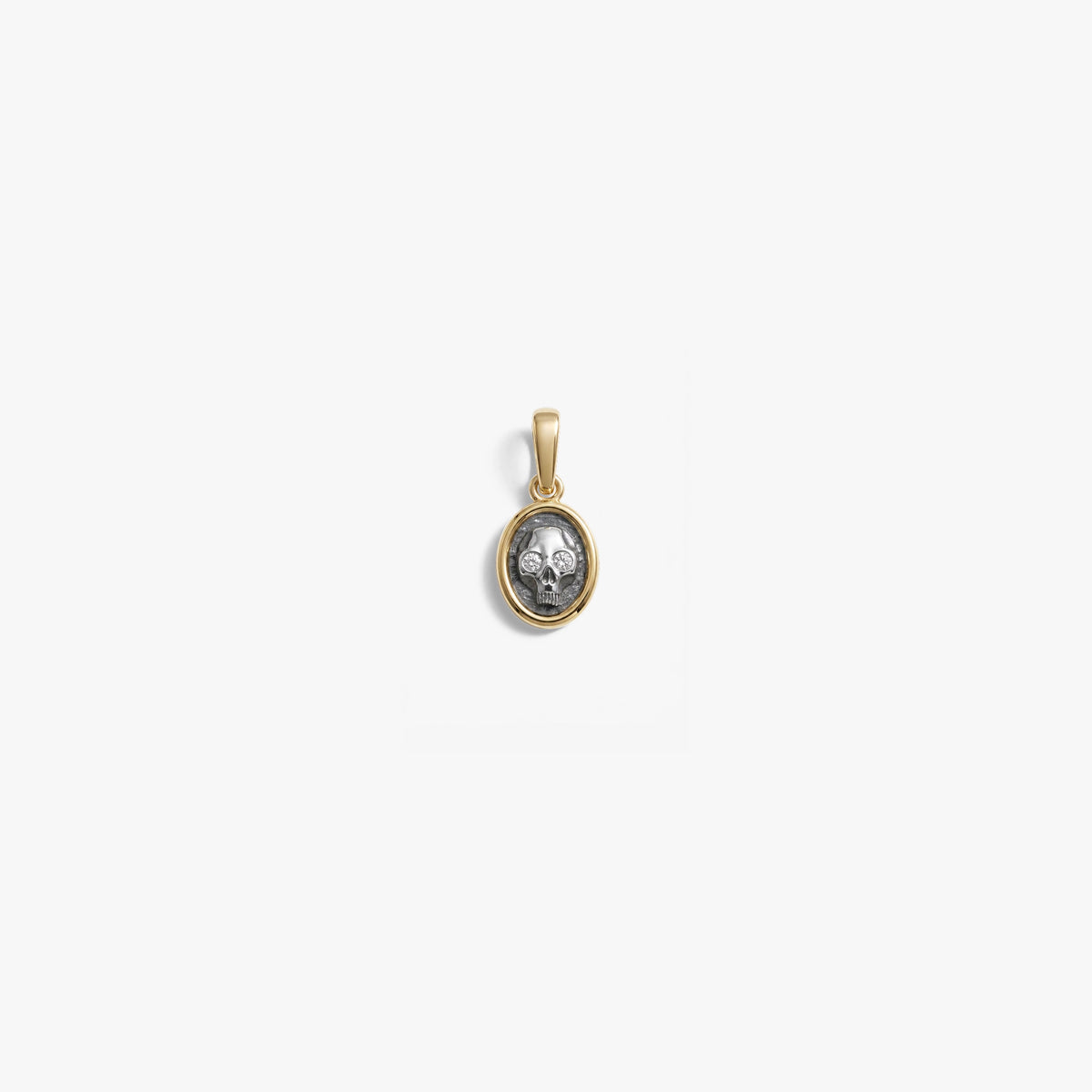 Awe Inspired Pendants 14K Gold Vermeil / 925 Sterling Silver Memento Mori Two-Toned Pendant