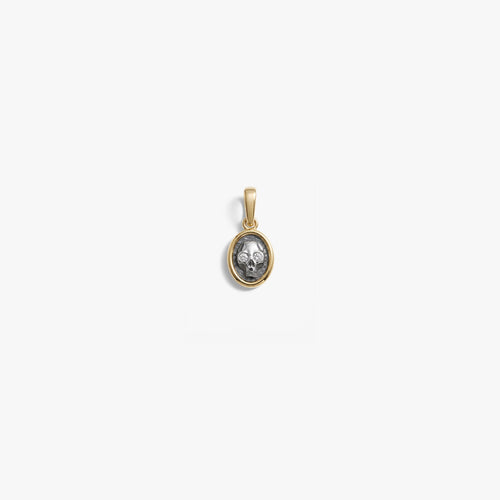 Awe Inspired Pendants 14K Gold Vermeil / 925 Sterling Silver Memento Mori Two-Toned Pendant