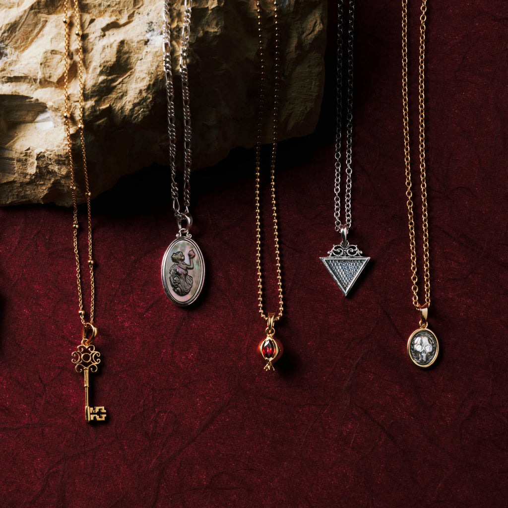 Awe Inspired Pendants 14K Gold Vermeil / 925 Sterling Silver Memento Mori Two-Toned Pendant