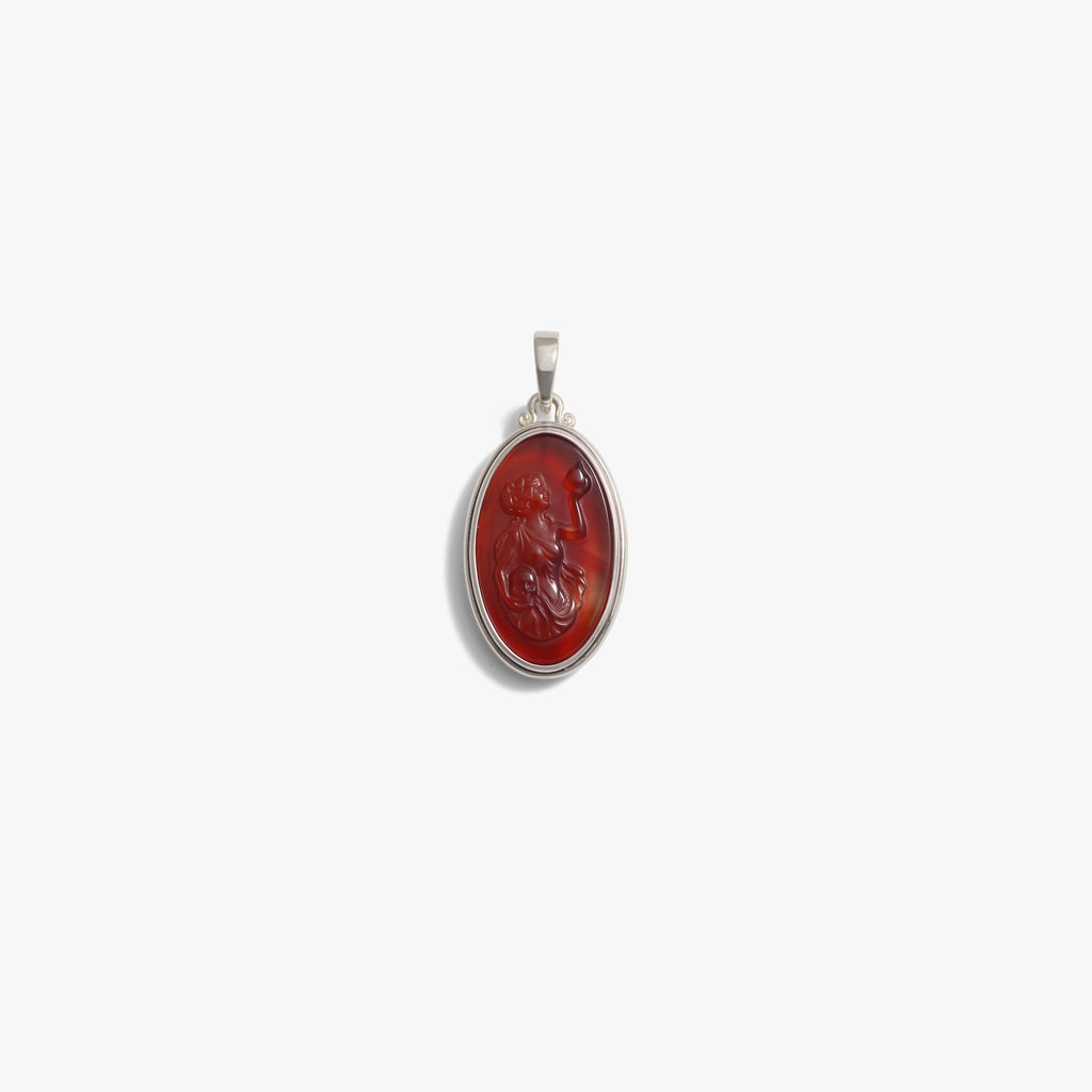 Awe Inspired Pendants Red Agate Special Edition Persephone Cameo