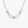 Awe Inspired Necklaces 14K Gold Vermeil Thorned 3-Charm Collector Necklace
