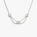 Awe Inspired Necklaces 925 Sterling Silver Thorned 3-Charm Collector Necklace
