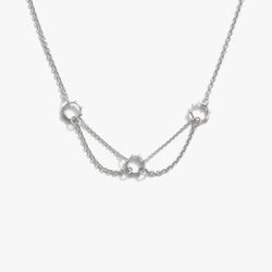 Awe Inspired Necklaces 925 Sterling Silver Thorned 3-Charm Collector Necklace