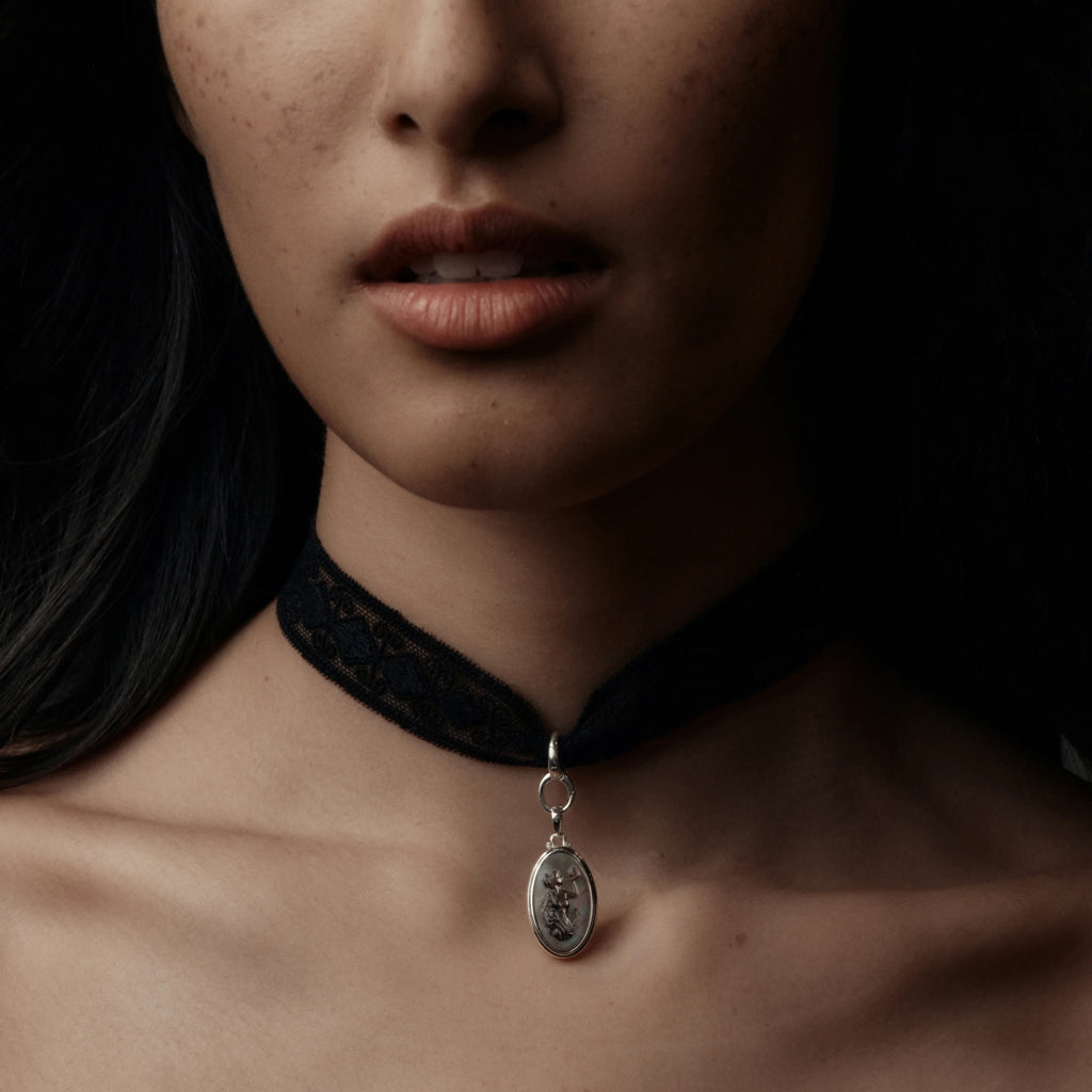 Awe Inspired Necklaces Mourning Lace Choker