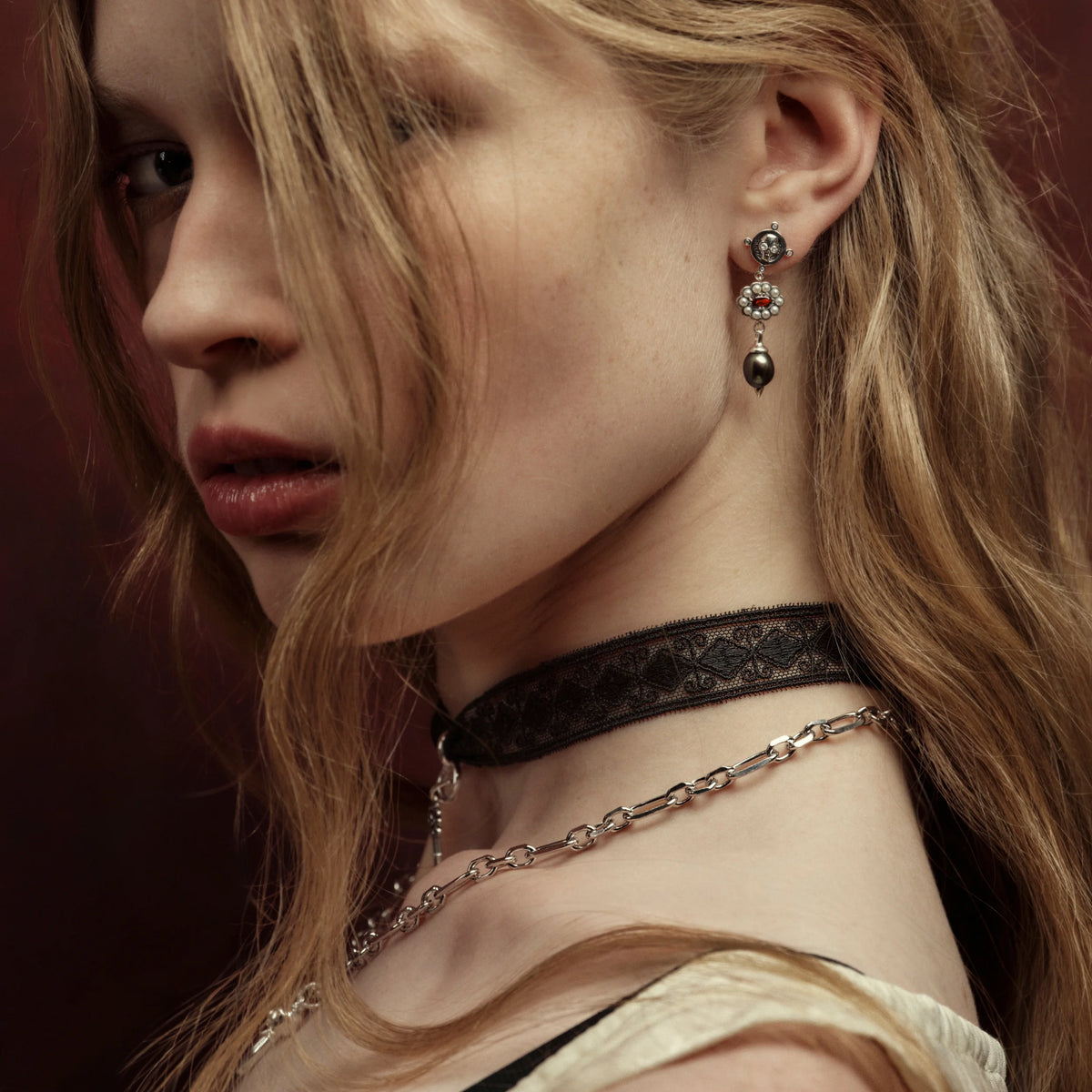 Awe Inspired Necklaces Mourning Lace Choker