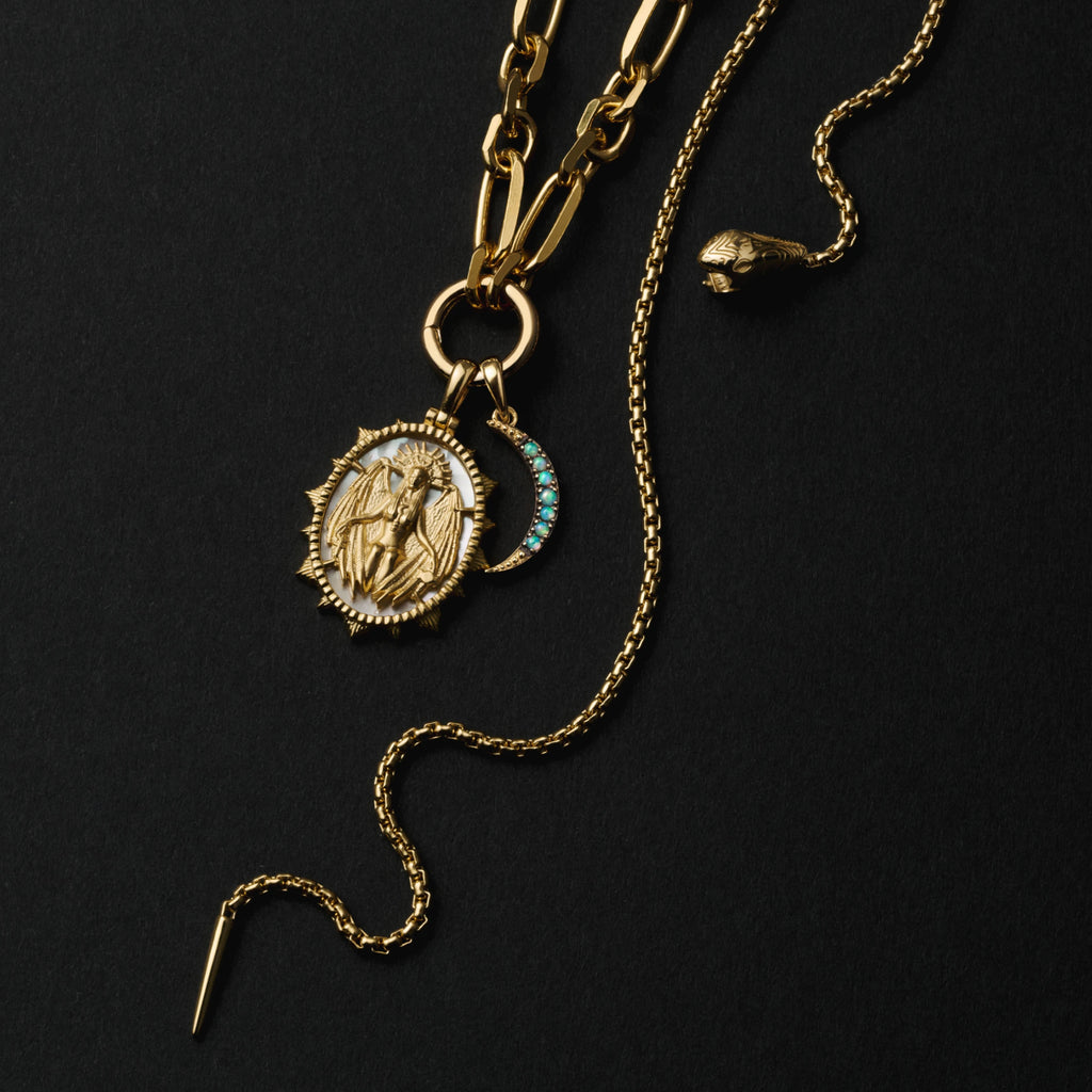 Awe Inspired Pendants Waxing Crescent Charm