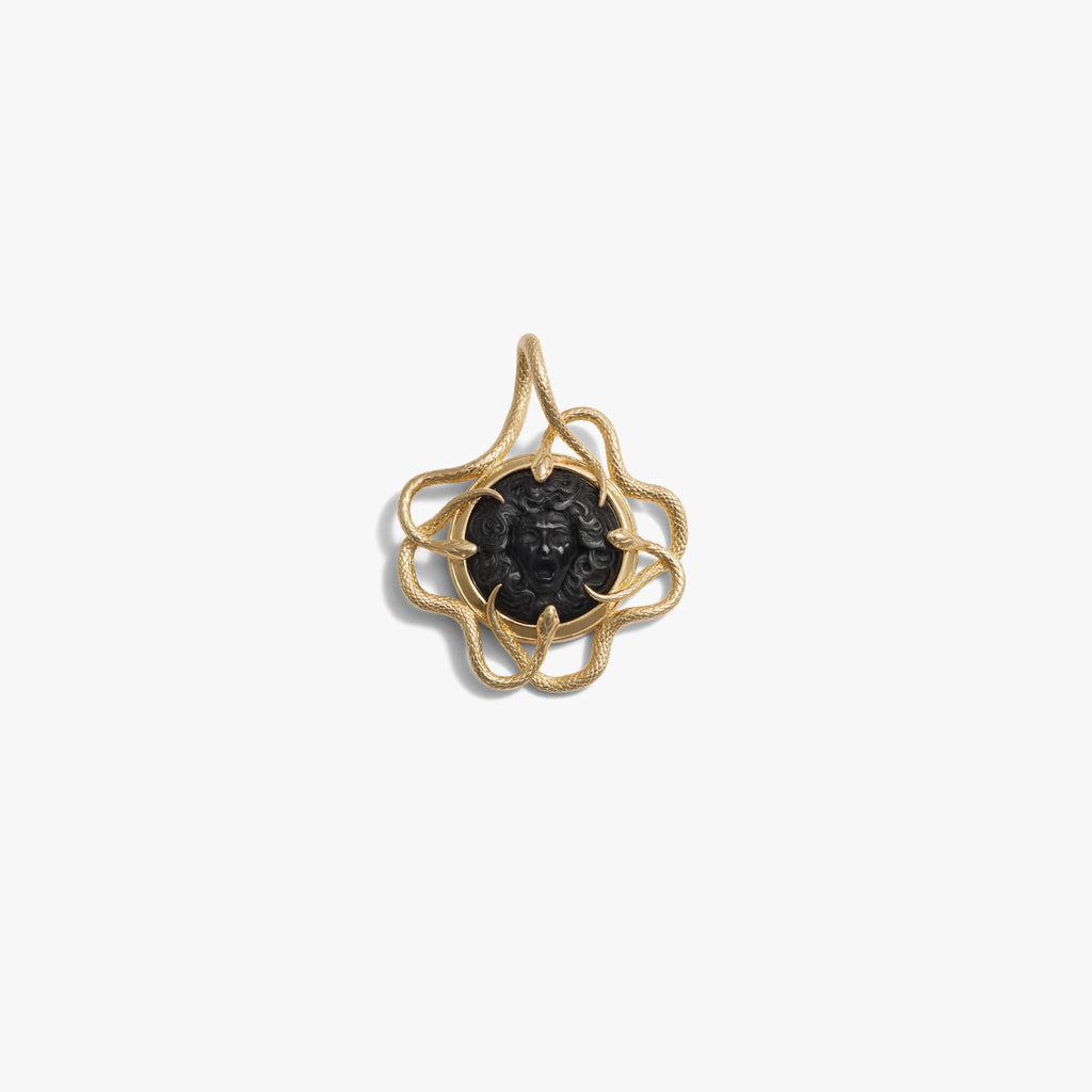 Awe Inspired Pendants 14K Gold Vermeil Special Edition Medusa Cameo