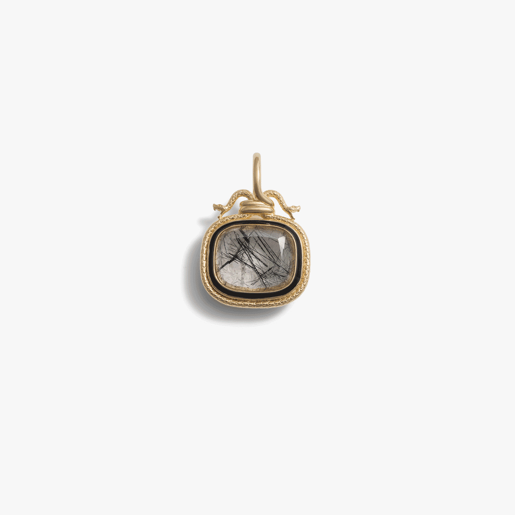 Twin Serpent Mourning Locket