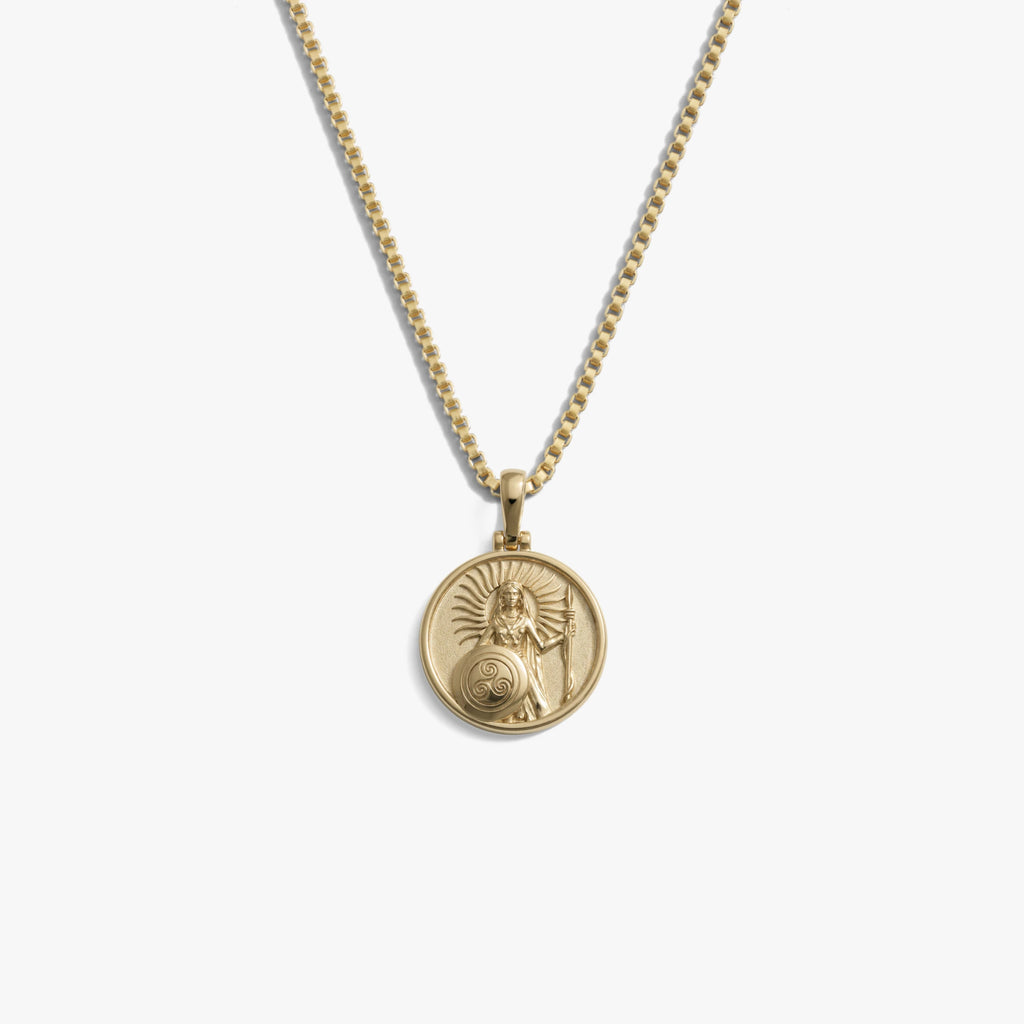Awe Inspired Necklaces 14K Gold Vermeil / Brigid / 16'' - 18'' Mini Goddess Necklace