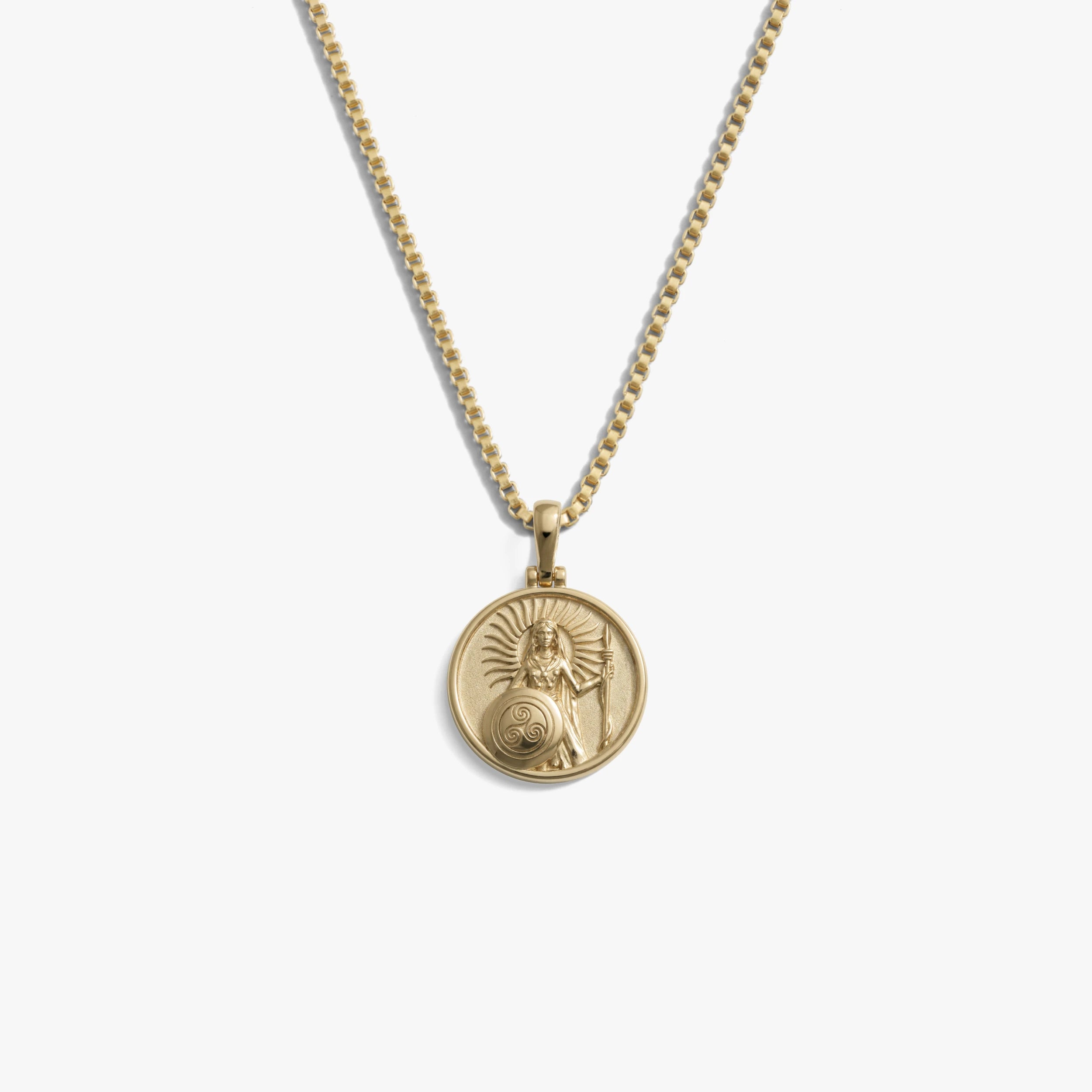 Awe Inspired Necklaces 14K Gold Vermeil / Brigid / 16'' - 18'' Mini Goddess Necklace