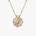 Awe Inspired Necklaces 14K Gold Vermeil / Mini Selene / 16'' - 18'' Mini Triple Moon Goddess Halo Necklace Set