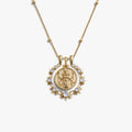 Awe Inspired Necklaces 14K Gold Vermeil / Mini Hecate / 16'' - 18'' Mini Triple Moon Goddess Halo Necklace Set