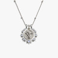 Awe Inspired Necklaces 925 Sterling Silver / Mini Artemis / 16'' - 18'' Mini Triple Moon Goddess Halo Necklace Set