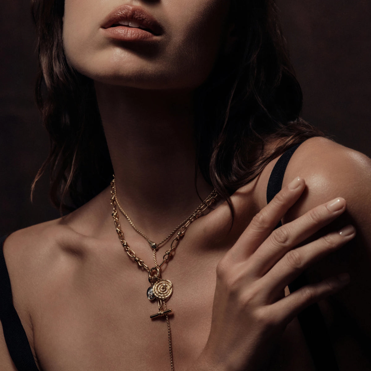Awe Inspired Necklaces Delicate Snake Lariat