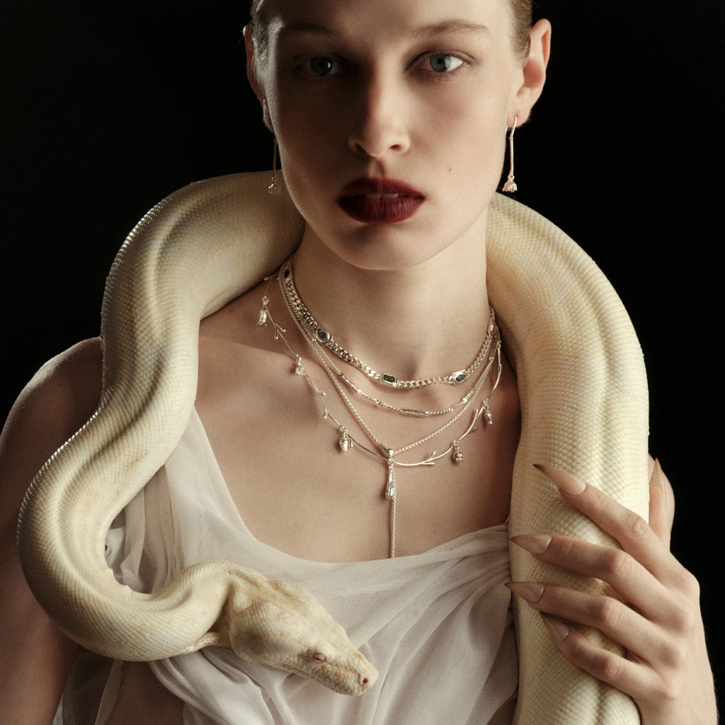 Awe Inspired Necklaces Delicate Snake Lariat