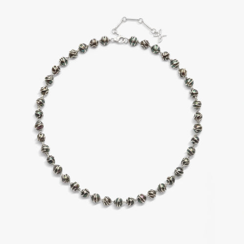Awe Inspired Necklaces 925 Sterling Silver / Green Pearl Damselfly Caged Pearl Necklace