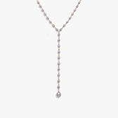 Awe Inspired Necklaces 14K Gold Vermeil / Lavender Pearl Damselfly Drop Pearl Lariat