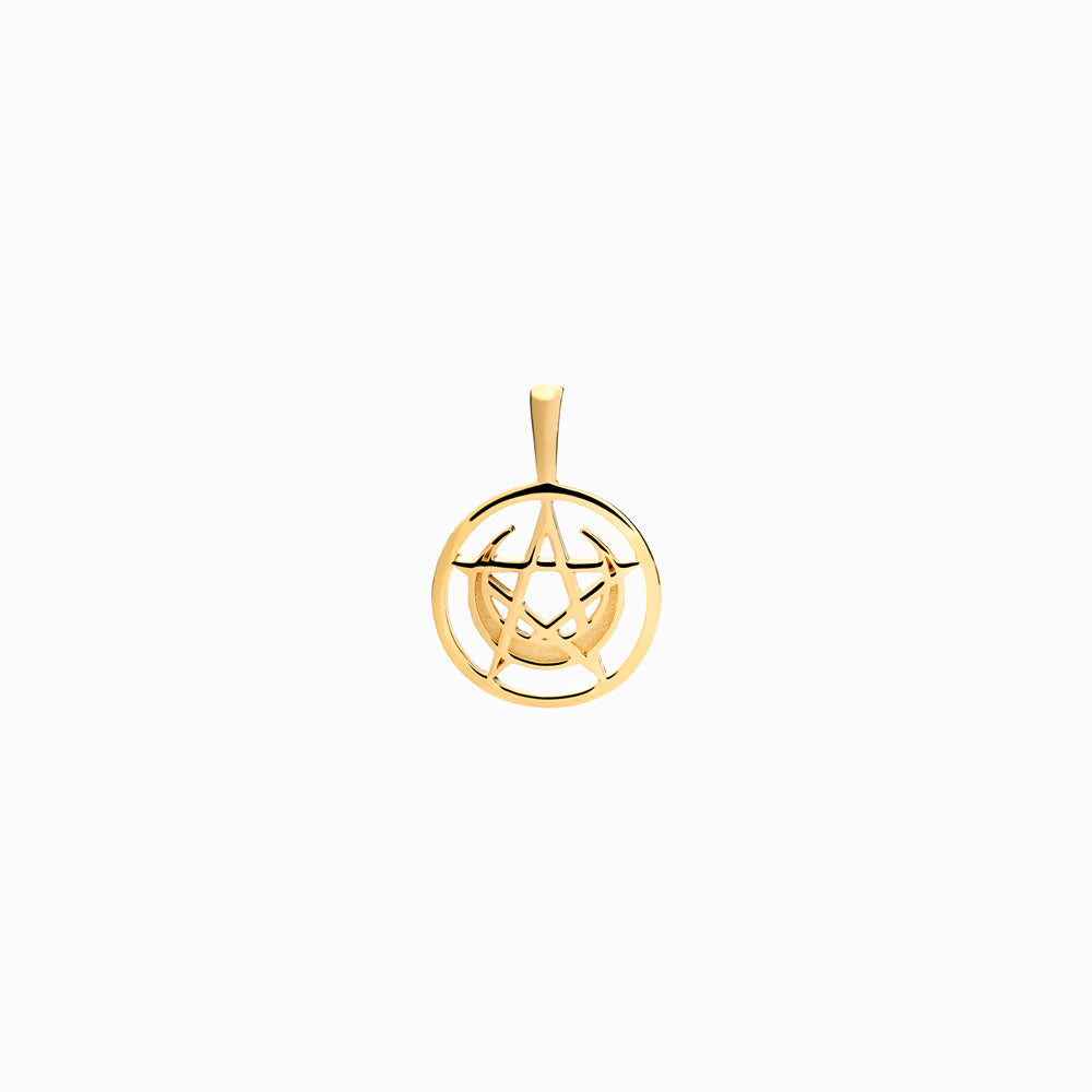 Product image of Reclaiming the Pentagram Amulet in gold vermeil