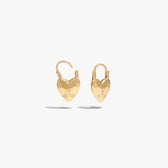 Awe Inspired Earrings Padlock Heart Huggies