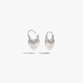 Awe Inspired Earrings Padlock Heart Huggies