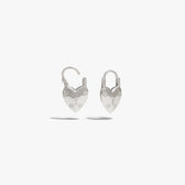 Awe Inspired Earrings Padlock Heart Huggies