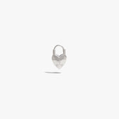 Awe Inspired Earrings 925 Sterling Silver / Single Padlock Heart Huggies
