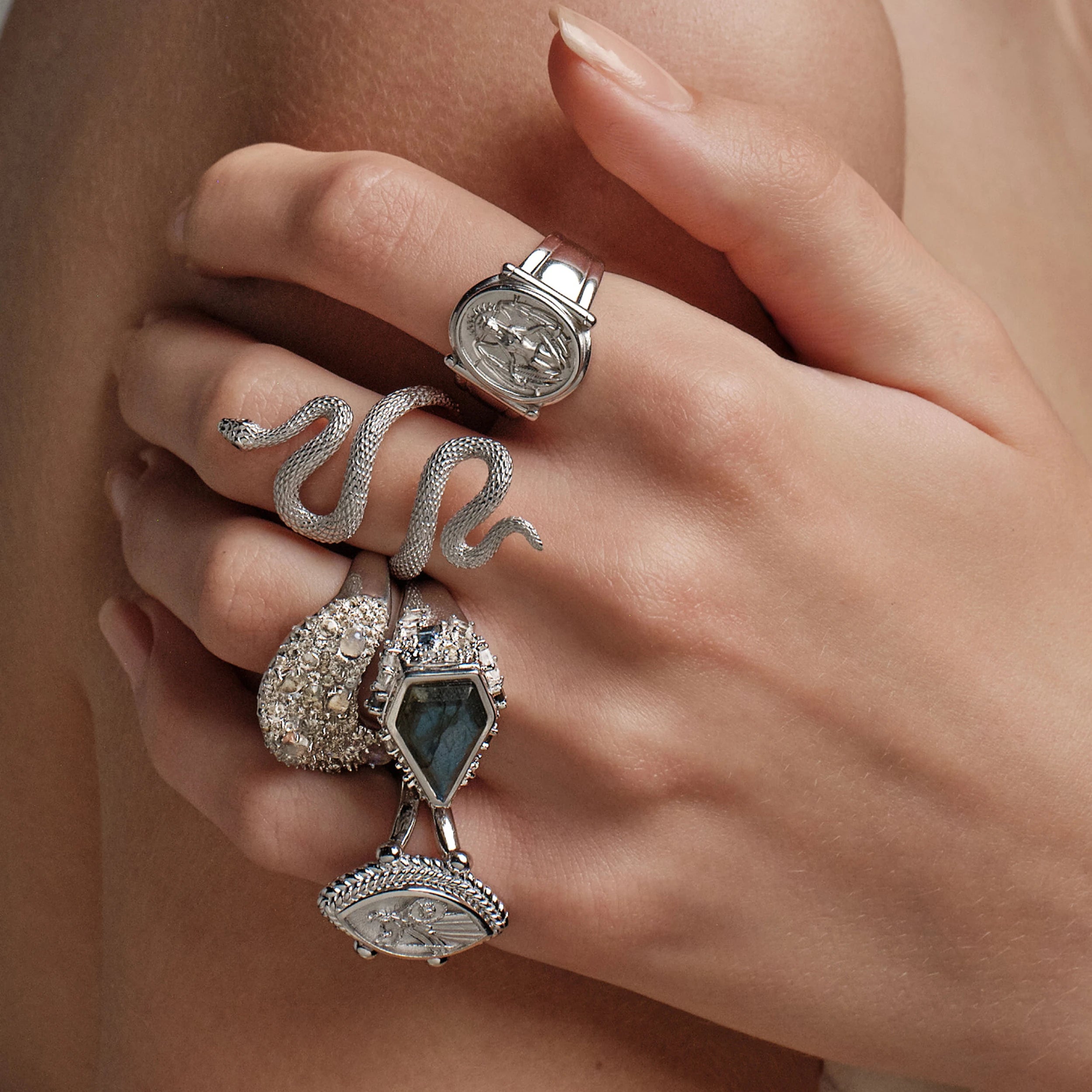 Awe Inspired Rings Snake Wrap Ring