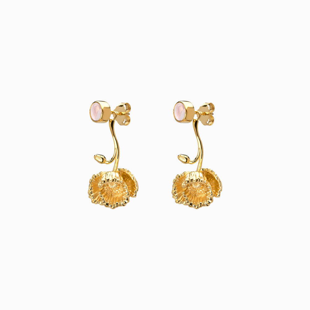 Buy Elegant Flower Model 1 Gram Gold Earrings New Design for Ladies