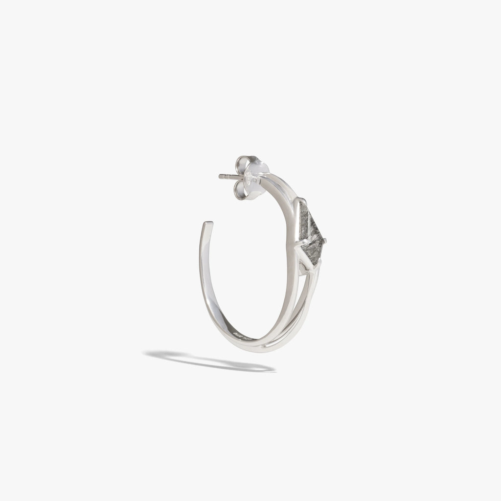 Awe Inspired Earrings 925 Sterling Silver / Single [WIP] Prism Oval Hoops