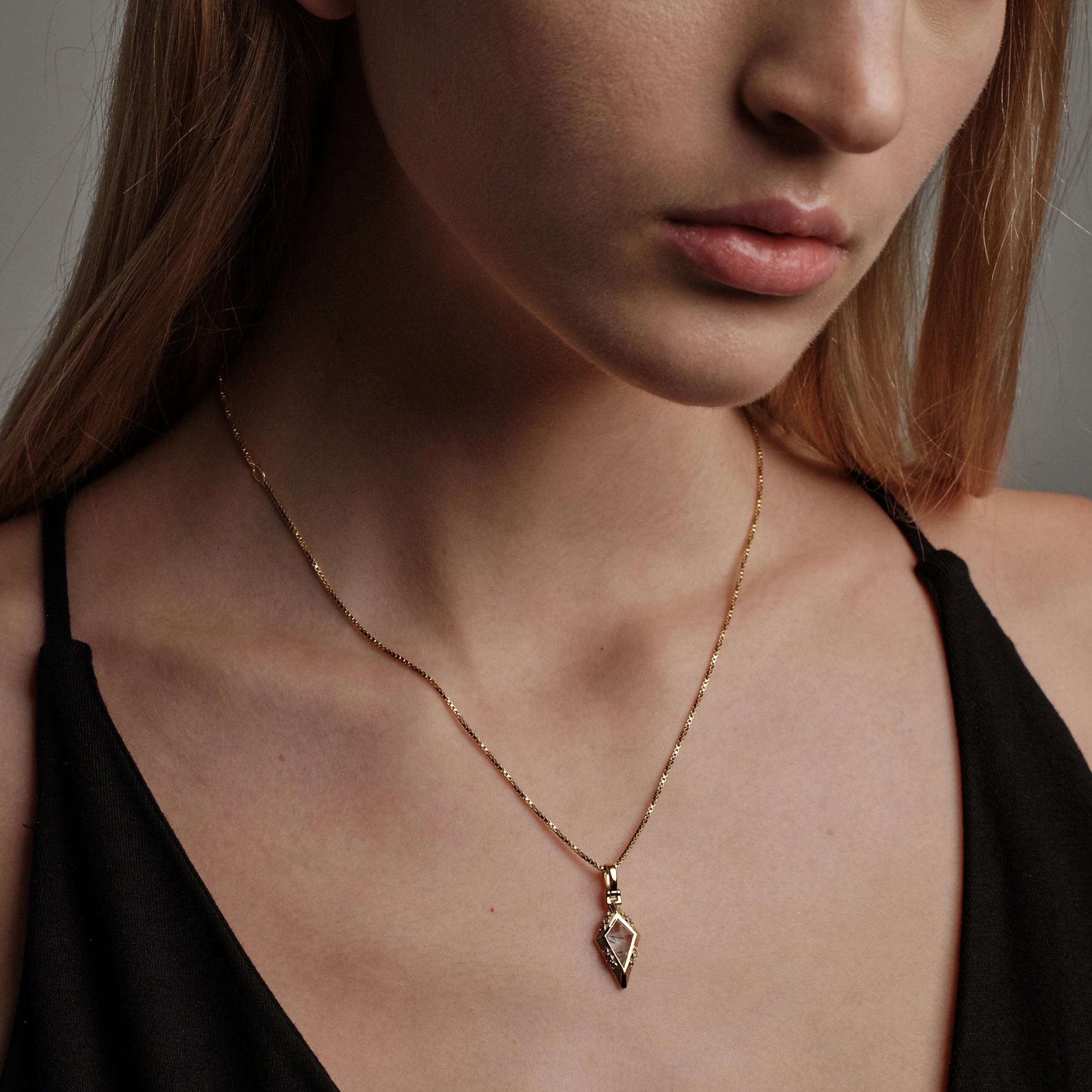 Awe Inspired Pendants Prism Triple Moon Amulet