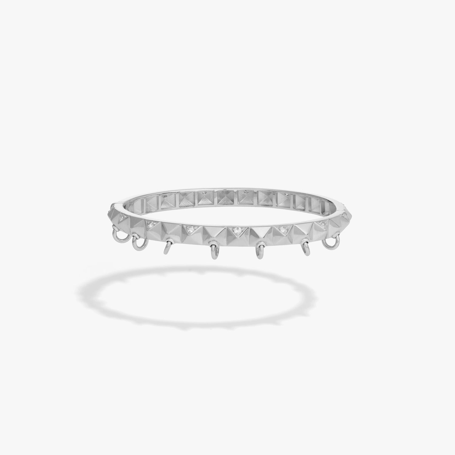 Awe Inspired Bracelets 925 Sterling Silver / Small Sapphire Armor Hinge Cuff