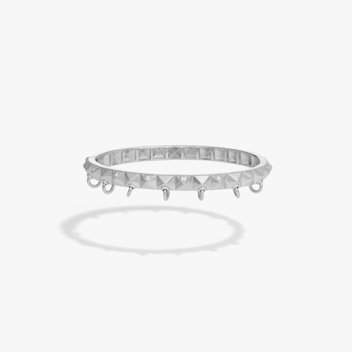 Awe Inspired Bracelets 925 Sterling Silver / Small Sapphire Armor Hinge Cuff